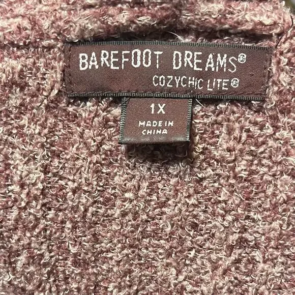 NWOT Barefoot Dreams Long Cardigan Sweater 1X Heavy Knit Lounge Cozy Luxurious - Picture 4 of 7